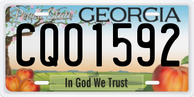 GA license plate CQO1592