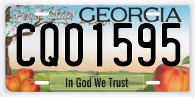 GA license plate CQO1595