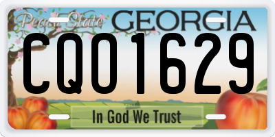 GA license plate CQO1629