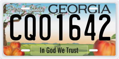 GA license plate CQO1642