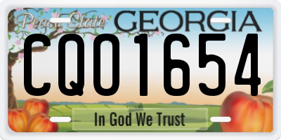 GA license plate CQO1654
