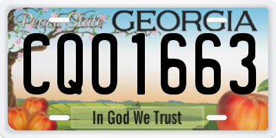 GA license plate CQO1663