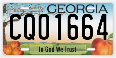 GA license plate CQO1664