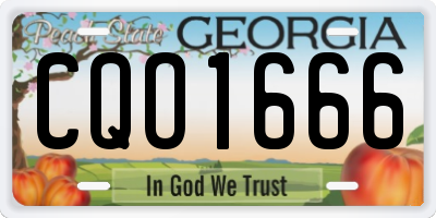 GA license plate CQO1666
