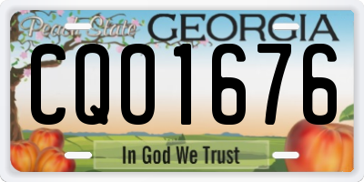 GA license plate CQO1676