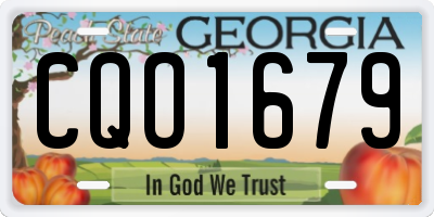 GA license plate CQO1679