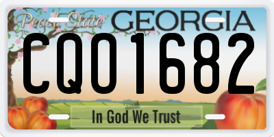 GA license plate CQO1682