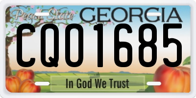GA license plate CQO1685