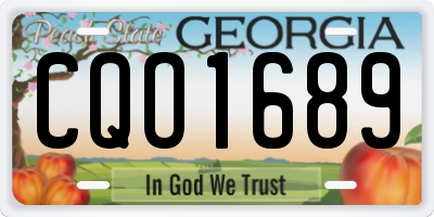 GA license plate CQO1689