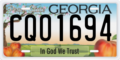 GA license plate CQO1694