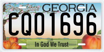 GA license plate CQO1696