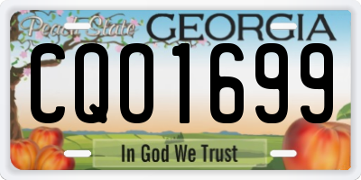 GA license plate CQO1699
