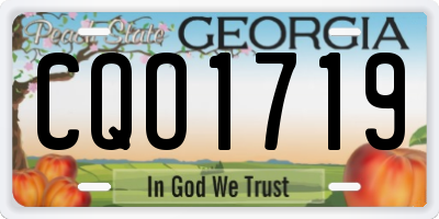 GA license plate CQO1719