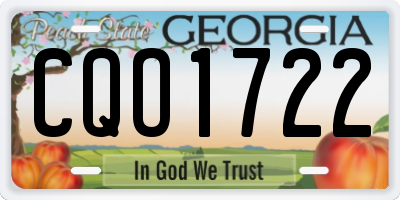 GA license plate CQO1722