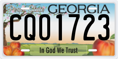 GA license plate CQO1723