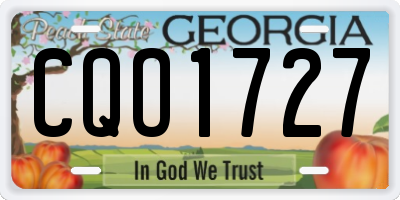 GA license plate CQO1727