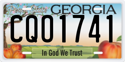 GA license plate CQO1741
