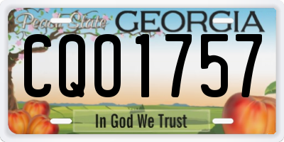 GA license plate CQO1757