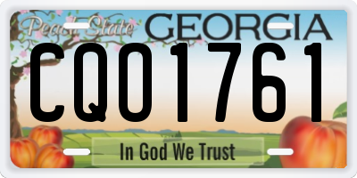 GA license plate CQO1761