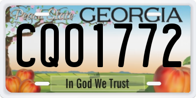 GA license plate CQO1772