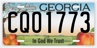 GA license plate CQO1773