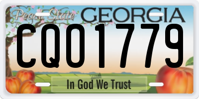 GA license plate CQO1779