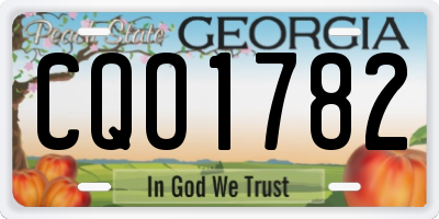 GA license plate CQO1782