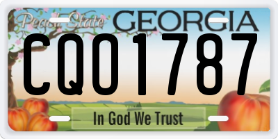 GA license plate CQO1787