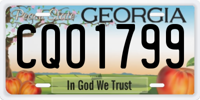 GA license plate CQO1799