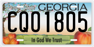 GA license plate CQO1805