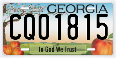 GA license plate CQO1815