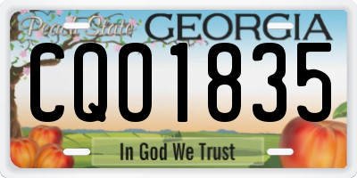 GA license plate CQO1835