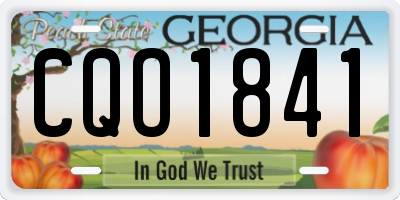 GA license plate CQO1841