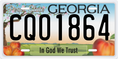 GA license plate CQO1864