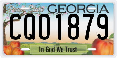 GA license plate CQO1879