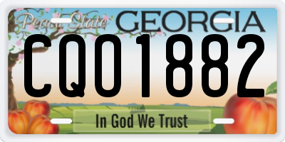 GA license plate CQO1882