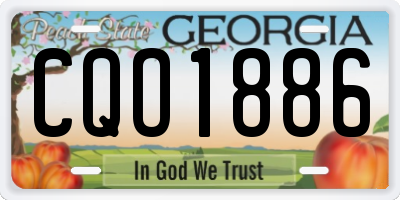 GA license plate CQO1886