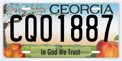 GA license plate CQO1887