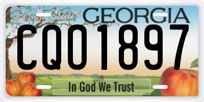 GA license plate CQO1897
