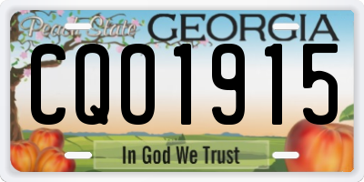 GA license plate CQO1915