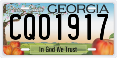 GA license plate CQO1917