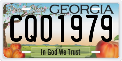 GA license plate CQO1979