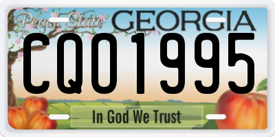 GA license plate CQO1995