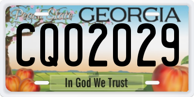 GA license plate CQO2029