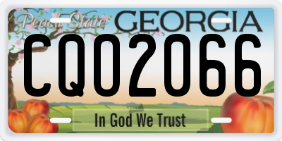 GA license plate CQO2066