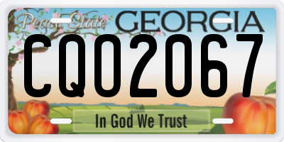 GA license plate CQO2067