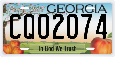 GA license plate CQO2074
