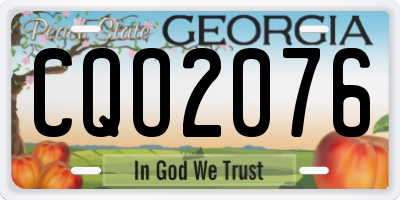 GA license plate CQO2076