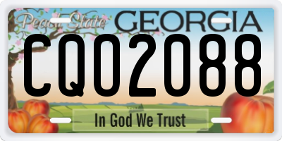 GA license plate CQO2088
