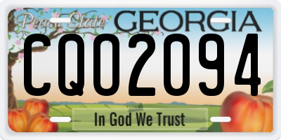 GA license plate CQO2094